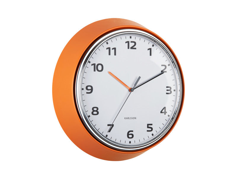 Horloge moderne rétro orange