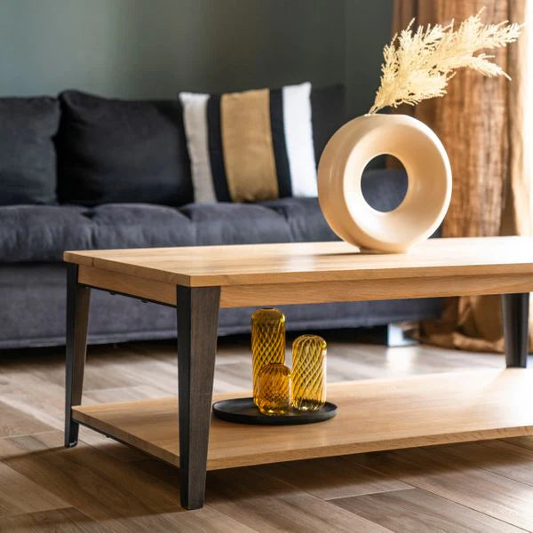 Table basse rectangulaire en chêne