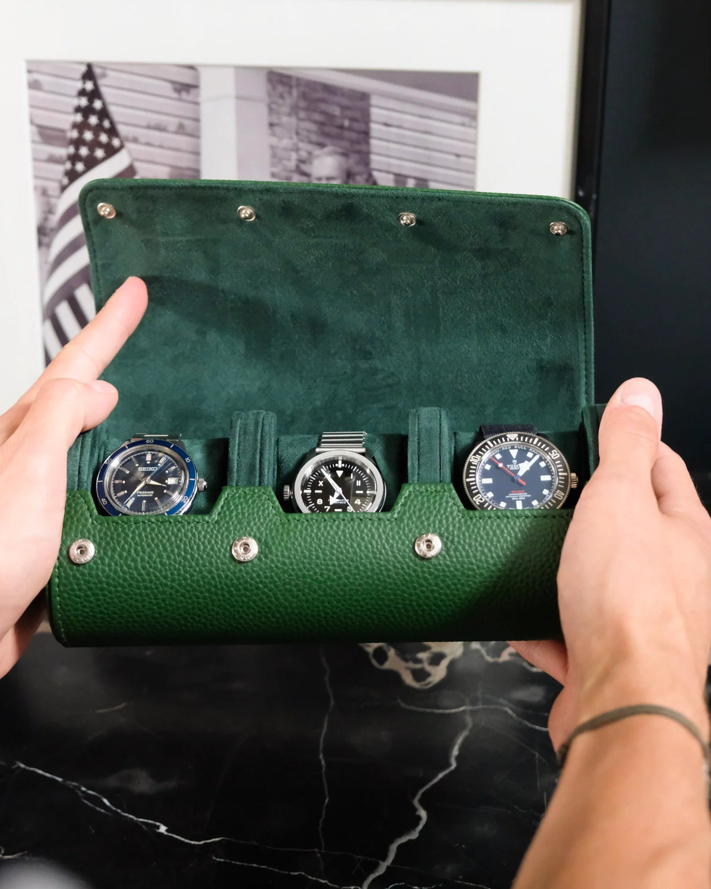GMT - Boîte à montres de voyage James 3 emplacements