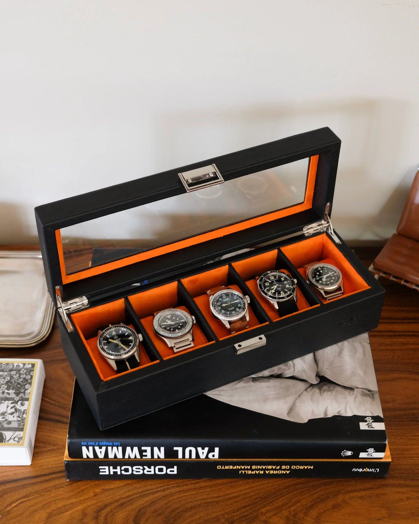 GMT - Boîte à montres Jean 5 emplacements