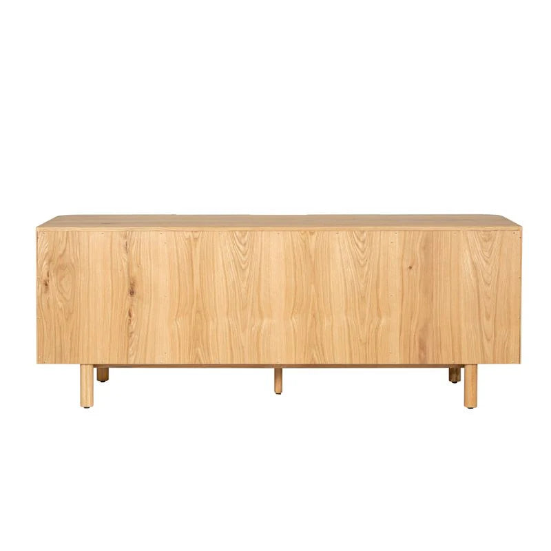 Meuble bas 4 portes chêne naturel