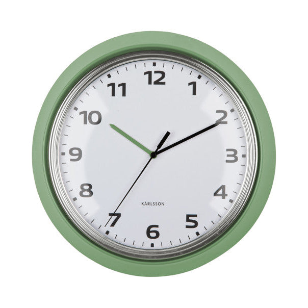 Horloge moderne rétro green
