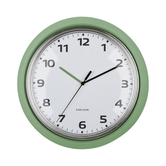 Horloge moderne rétro green