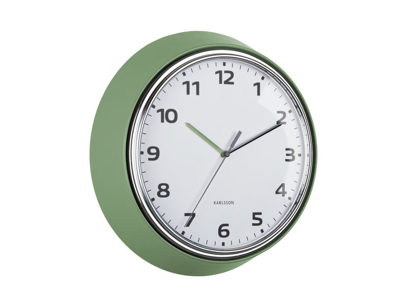 Horloge moderne rétro green