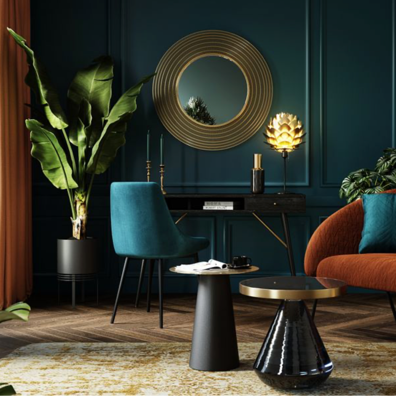 Lot de 2 Chaises en Velour Lari