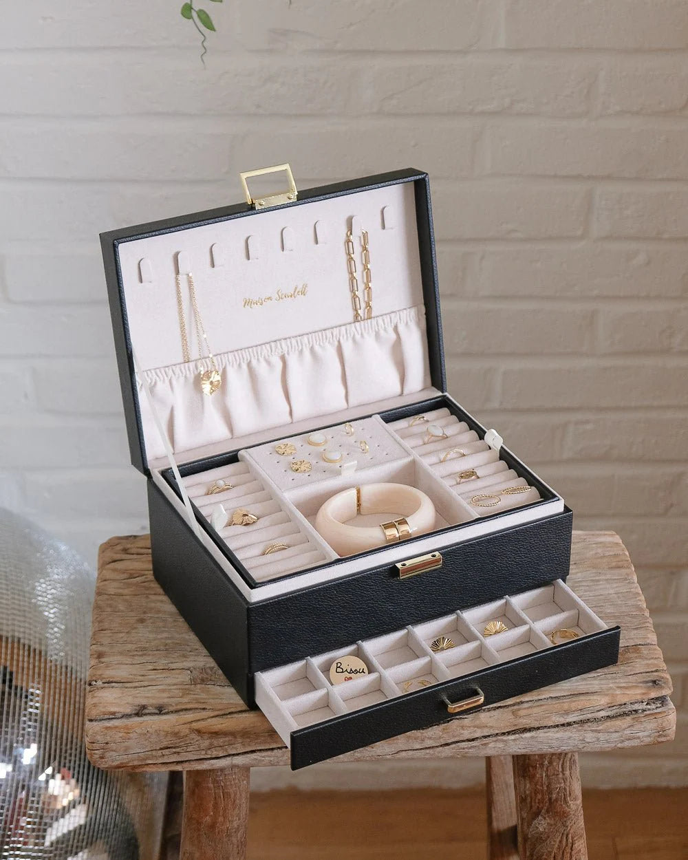 MAISON SCARLETT - Boîte à Bijoux Denise en cuir PU